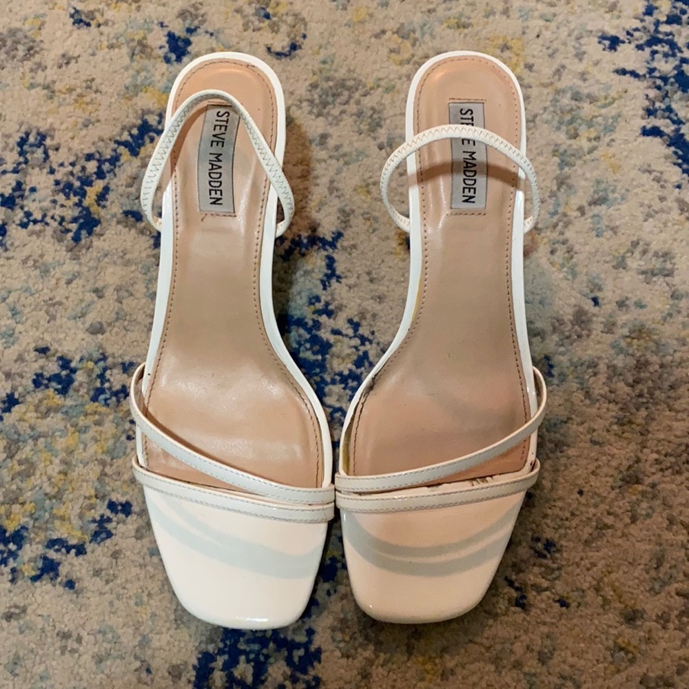 White Steve Madden kitten heels